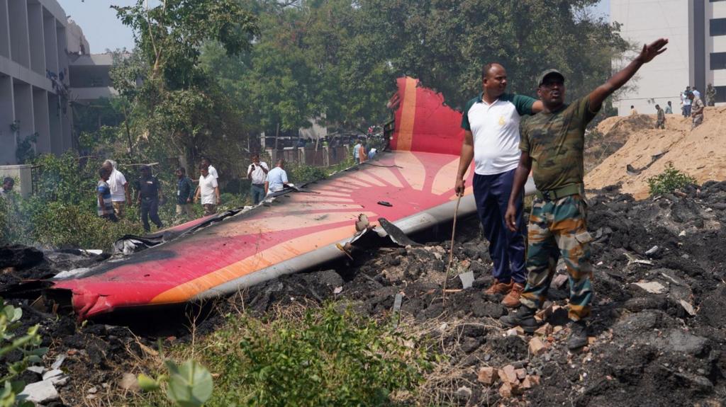 An Air India plane bound to the UK crashes in Ahmedabad