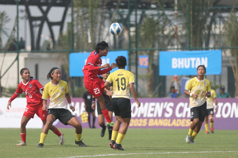 Nepal's U-20 Women's Team Dominates Bhutan 8-0, Strengthens Title Bid in SAFF Championship