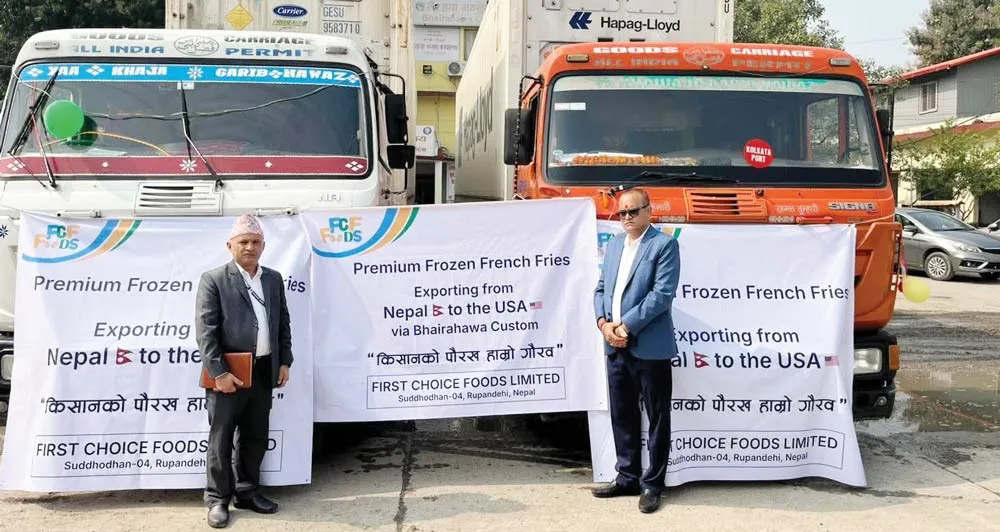 Frozen French Fries from Nepal being exported to the US