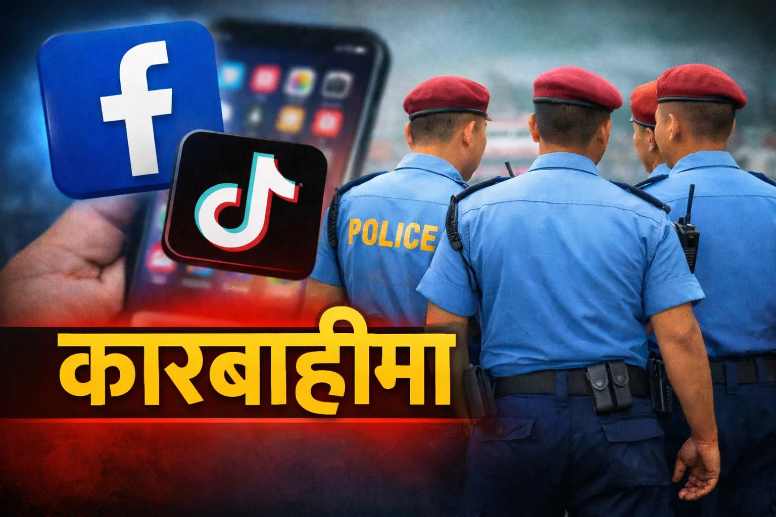 फेसबुक र टिकटक चलाएको भन्दै  ६ सय प्रहरी कारबाहीमा