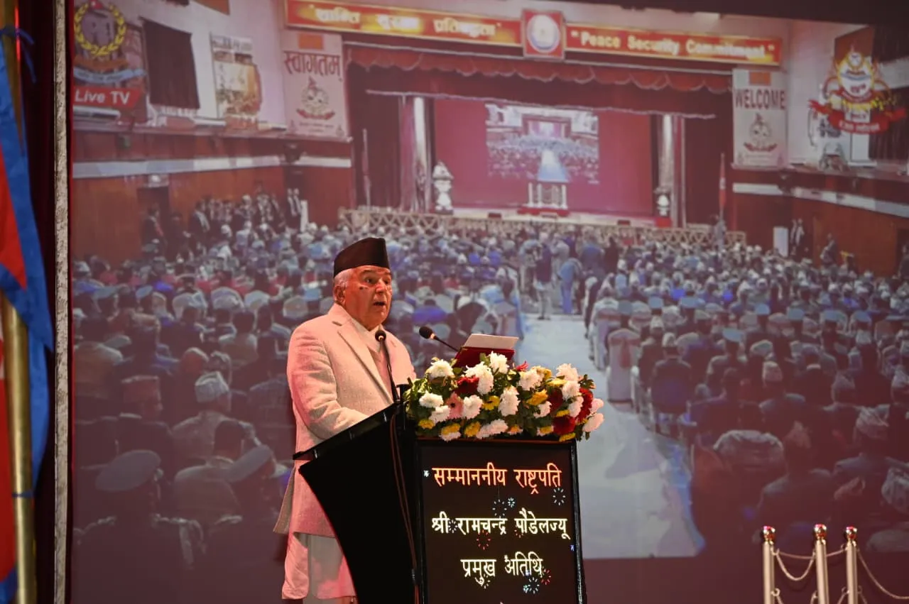 सुरक्षा निकायको धर्म भनेकै शान्ति सुरक्षा कायम गर्नु हो : राष्ट्रपति