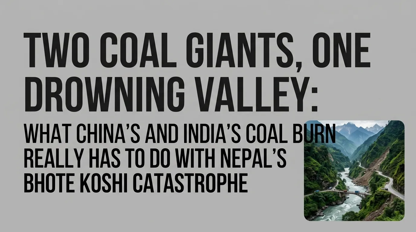 Two Coal Giants, One Drowning Valley: What China's and India's Coal Burn Really Has to Do With Nepal's Bhote Koshi Catastrophe