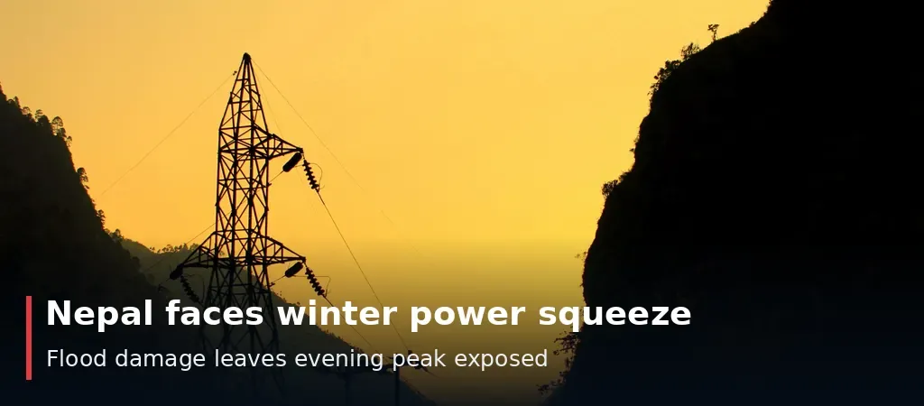 Nepal faces a tight winter for electricity as flood damage leaves the evening peak exposed